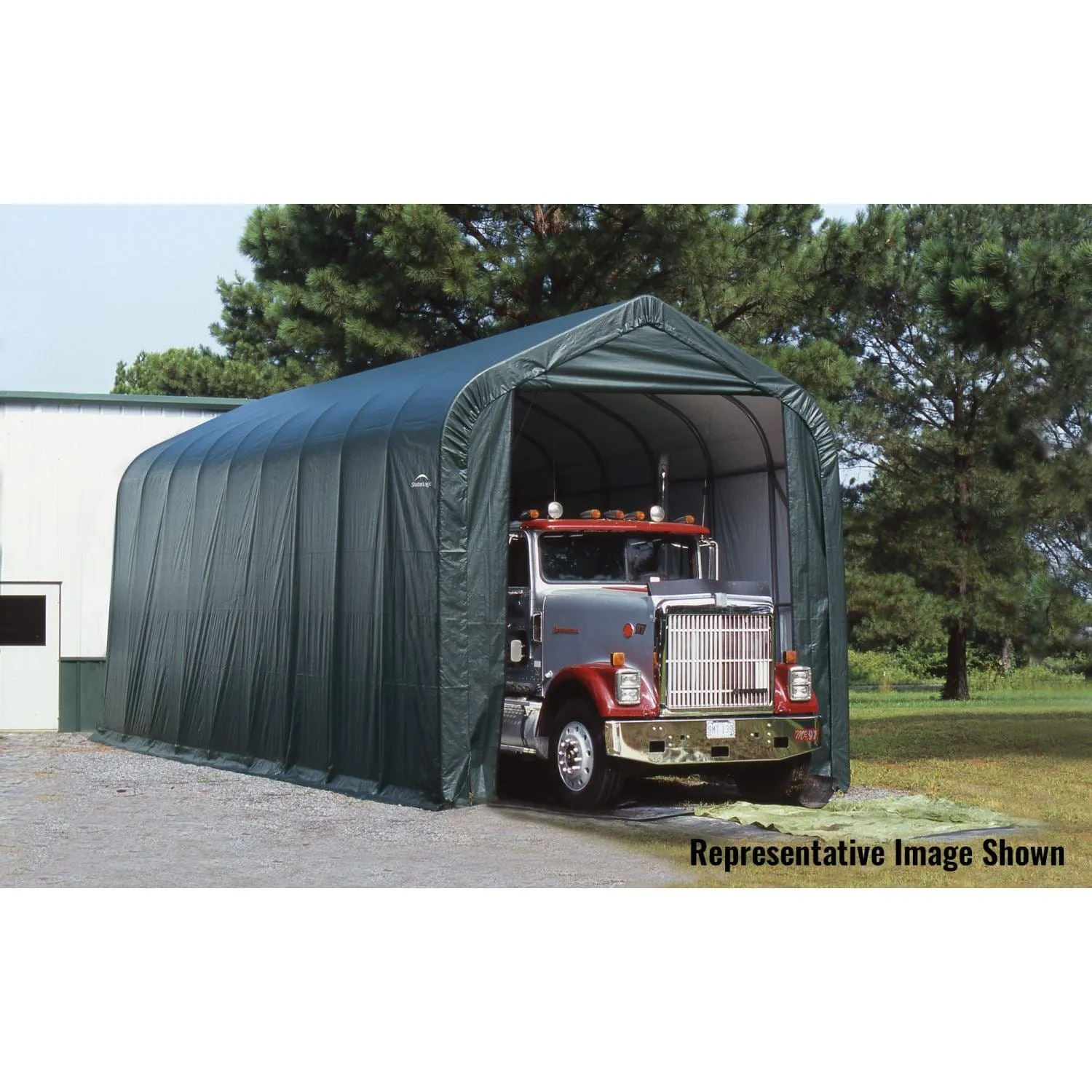 ShelterLogic | ShelterCoat 15 x 24 ft. Garage Peak Green STD