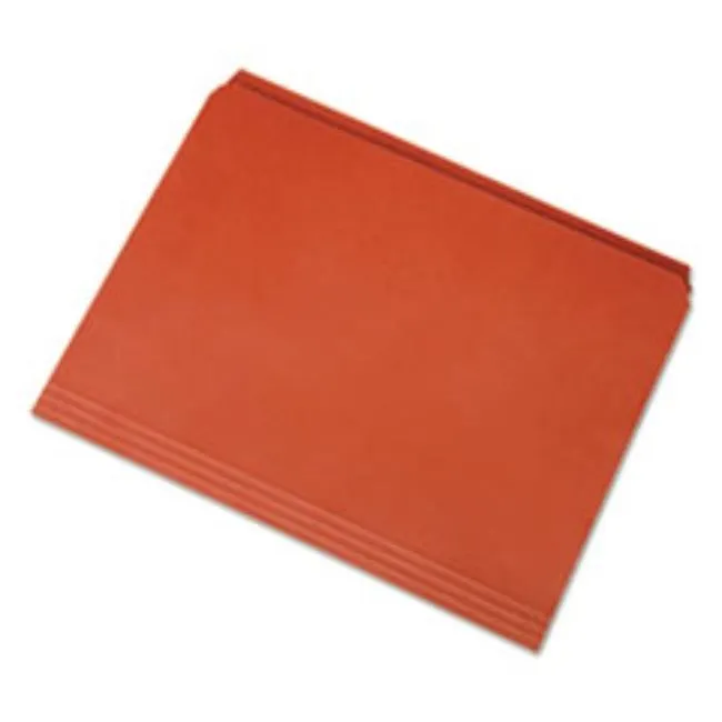 STRAIGHT CUT FILE FOLDERS, ORANGE, LETTER, 100CT-BOX (5 BOXES PER PACK)