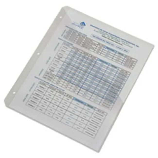 THREE-RING SLASH-STYLE FILE JACKET, 11.25X9.25 CLEAR, 5CT-SET (10 SETS PER PACK)