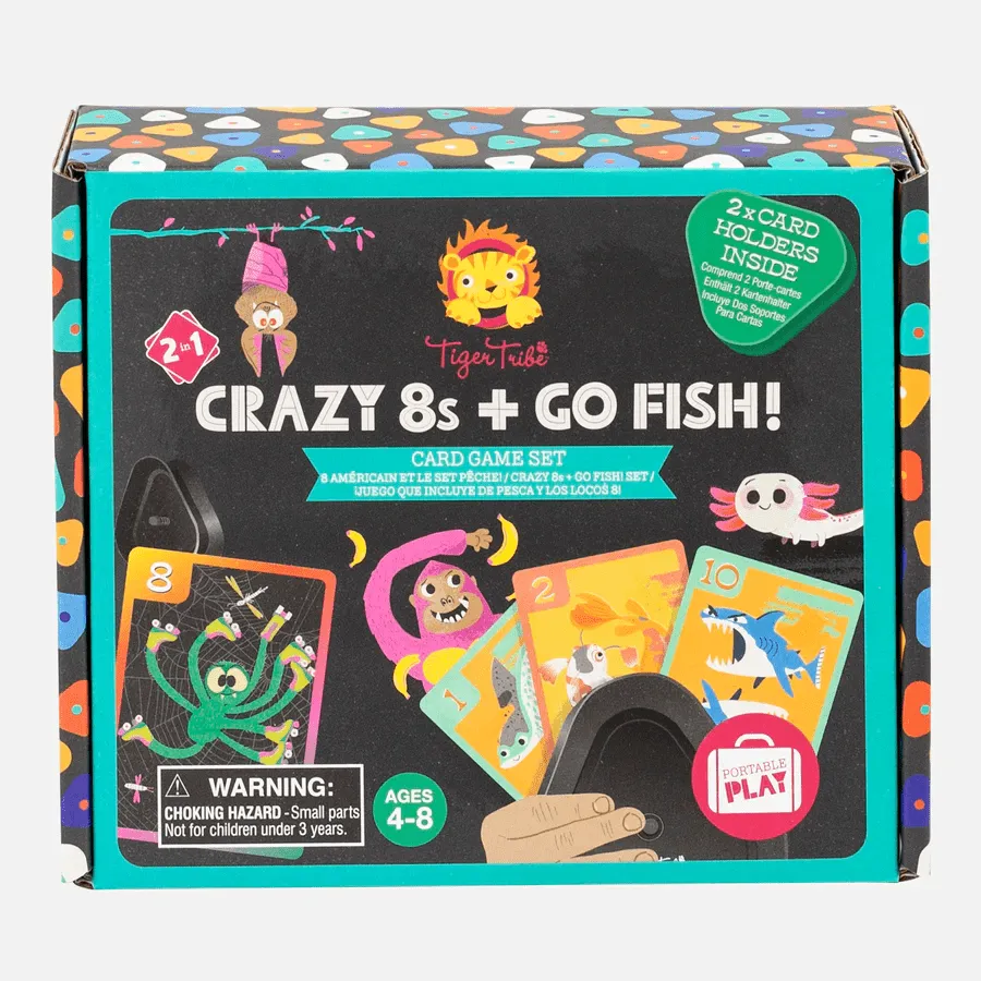 Tiger Tribe Crazy 8s   Go Fish! - Card Game Set