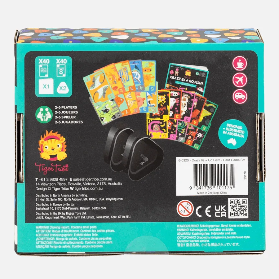 Tiger Tribe Crazy 8s   Go Fish! - Card Game Set