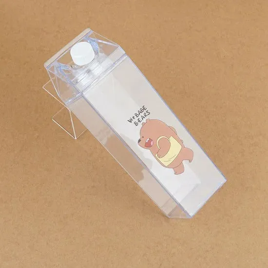 We Bare Bears Acrylic Transparent Water Bottle