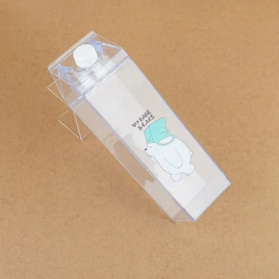 We Bare Bears Acrylic Transparent Water Bottle