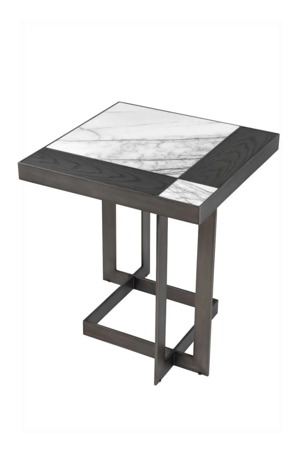 White Mocha Side Table | Eichholtz Hermoza