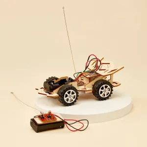 Wood Race Car DIY Kit: Radio controlled Car