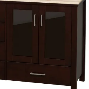 WYNDHAM COLLECTION Lucy 72" Double Bathroom Vanity Set Undermount - Espresso